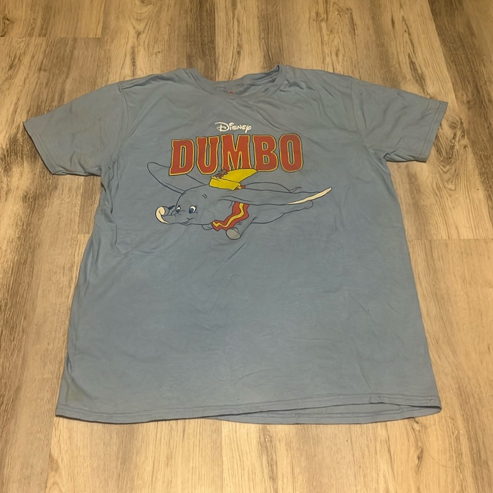 Men’s Disney Dumbo Elephant Large Blue Tee Shirt